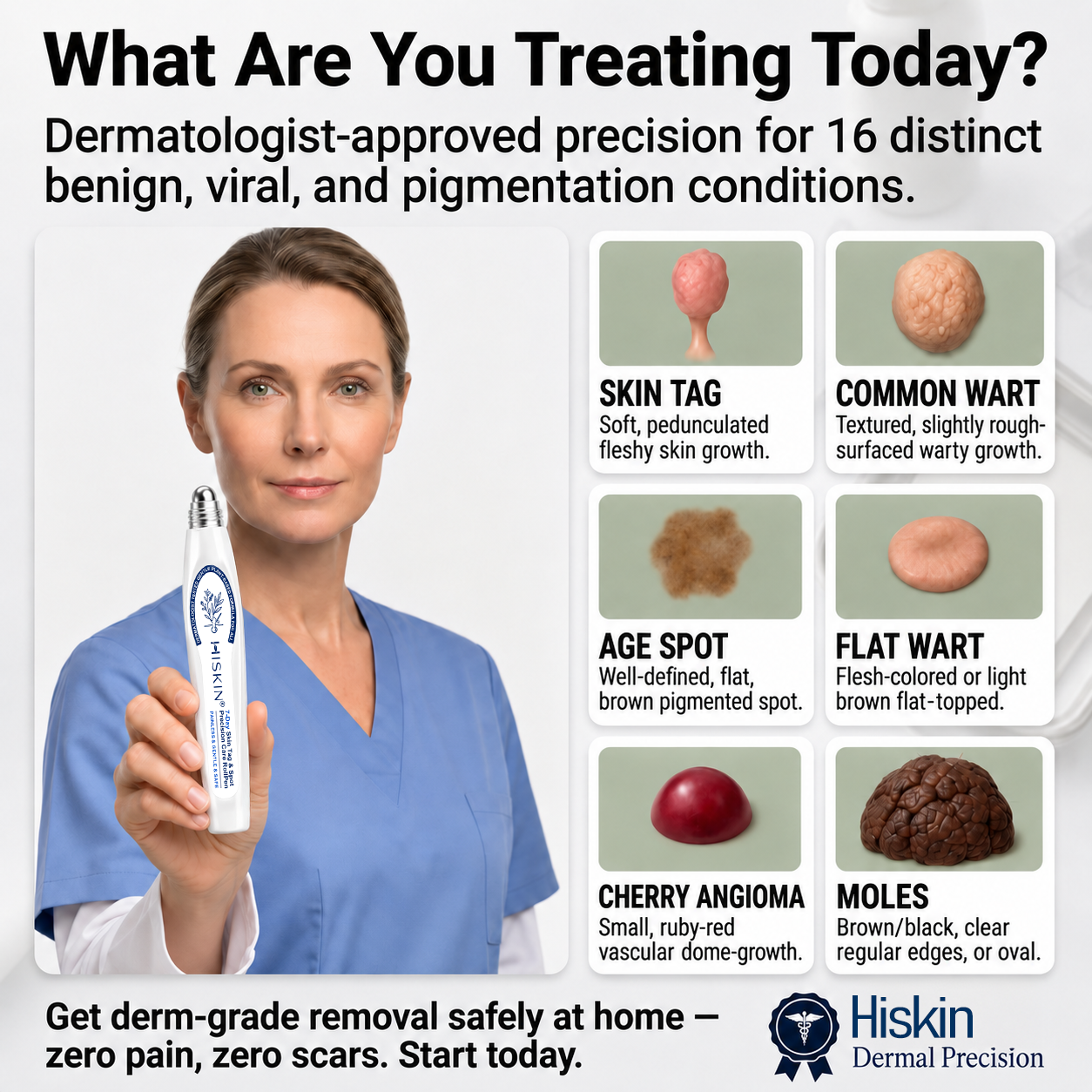 30𝐇𝐈𝐒𝐊𝐈𝐍®👩‍⚕️ 𝟕-𝐃𝒂𝘆 𝐒𝗸𝐢𝐧 𝐓𝒂𝗴 & 𝐒𝐩𝙤𝐭 𝐄𝐫𝒂𝐬𝙚𝐫 Painless & Scar-Free Advanced Imperfection Removal Rollerball Pen（副本）
