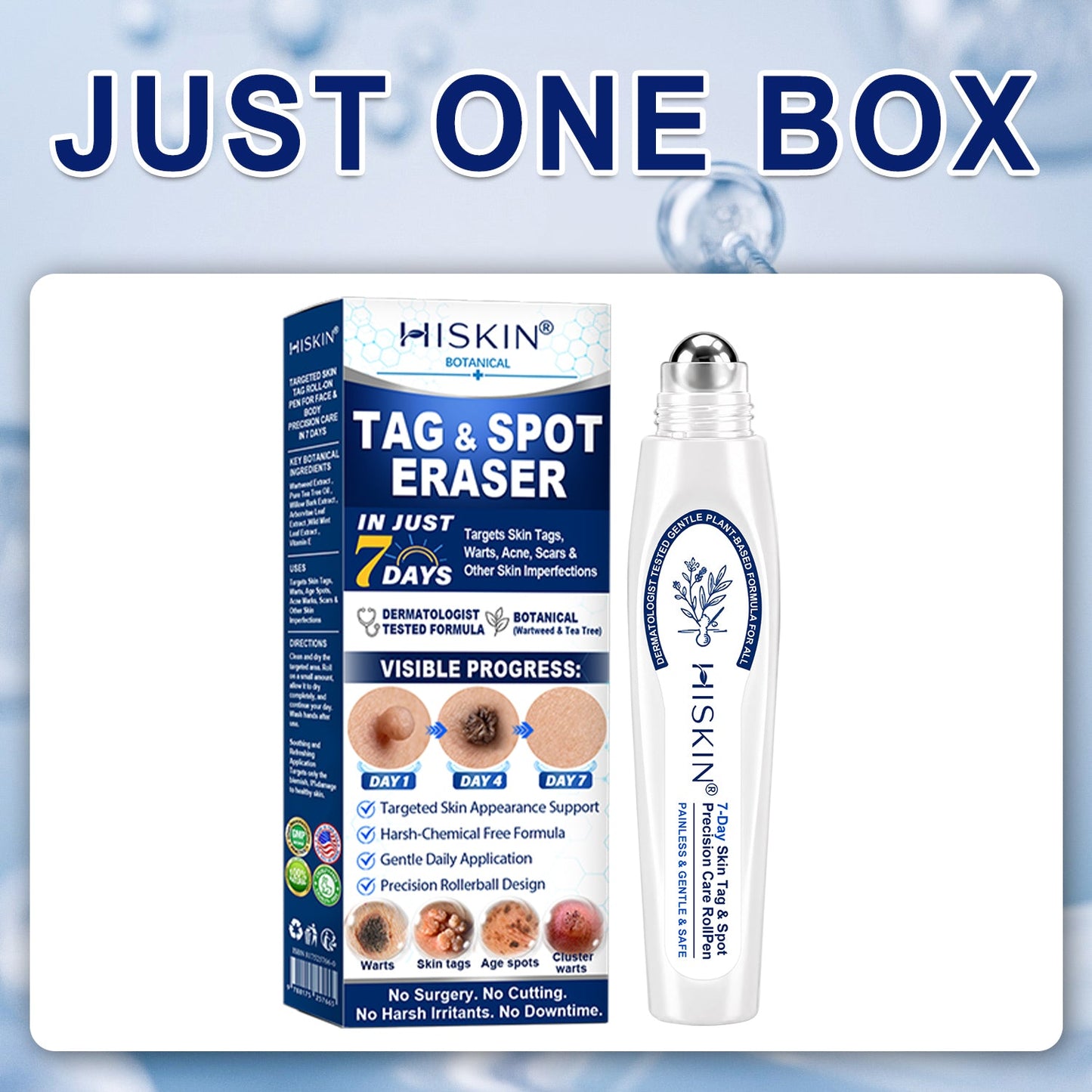 30𝐇𝐈𝐒𝐊𝐈𝐍®👩‍⚕️ 𝟕-𝐃𝒂𝘆 𝐒𝗸𝐢𝐧 𝐓𝒂𝗴 & 𝐒𝐩𝙤𝐭 𝐄𝐫𝒂𝐬𝙚𝐫 Painless & Scar-Free Advanced Imperfection Removal Rollerball Pen（副本）