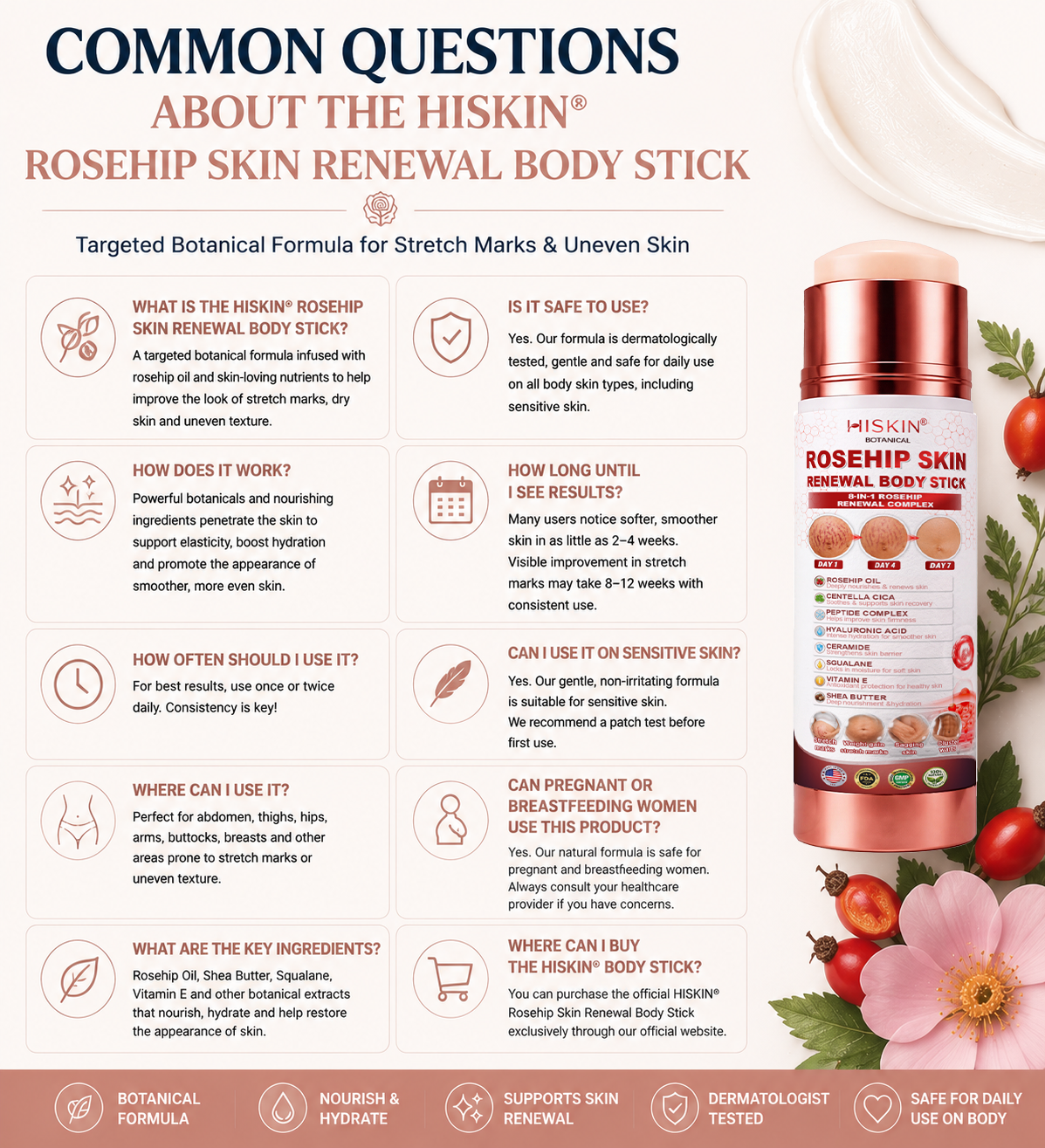 30𝐇𝐈𝐒𝐊𝐈𝐍® 7-Day Skin Transformation Body Stick Firming, Stretch Mark Smoothing & Skin Renewal Formula（副本）